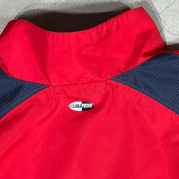 Adidas Climate Proof Red/black Windbreaker Track Jacket Sz 2XL - Picture 5 of 10